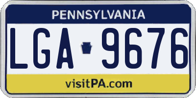 PA license plate LGA9676