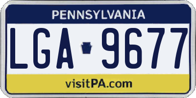 PA license plate LGA9677
