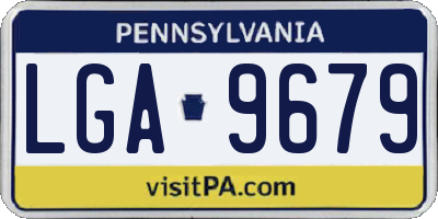 PA license plate LGA9679