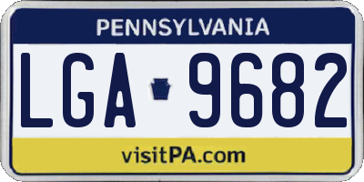 PA license plate LGA9682
