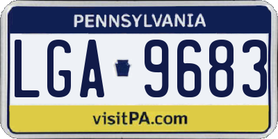 PA license plate LGA9683