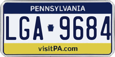 PA license plate LGA9684