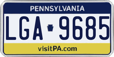 PA license plate LGA9685
