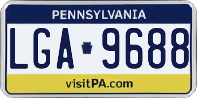 PA license plate LGA9688