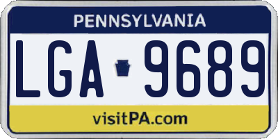 PA license plate LGA9689