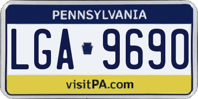 PA license plate LGA9690