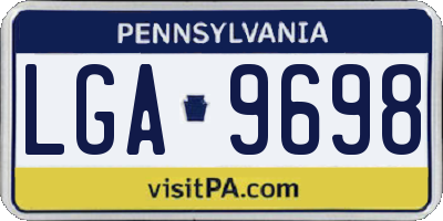 PA license plate LGA9698