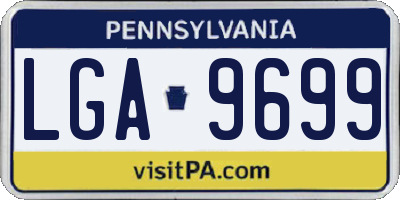 PA license plate LGA9699