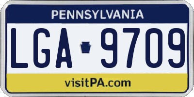 PA license plate LGA9709