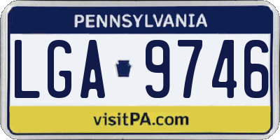PA license plate LGA9746
