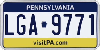 PA license plate LGA9771