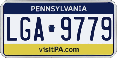 PA license plate LGA9779