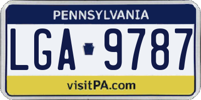 PA license plate LGA9787