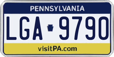 PA license plate LGA9790