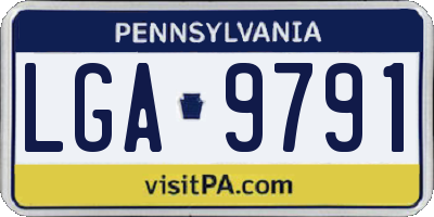 PA license plate LGA9791