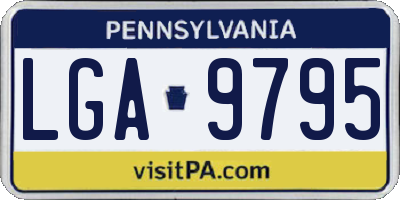 PA license plate LGA9795