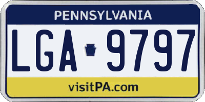 PA license plate LGA9797