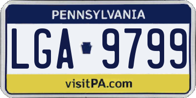 PA license plate LGA9799