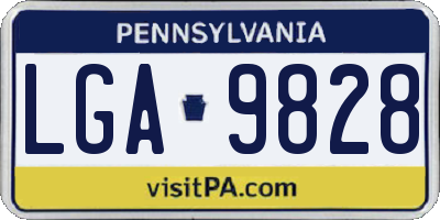 PA license plate LGA9828