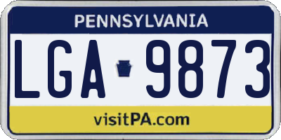 PA license plate LGA9873