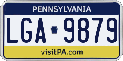 PA license plate LGA9879