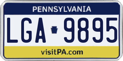 PA license plate LGA9895