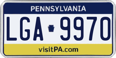 PA license plate LGA9970