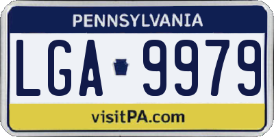 PA license plate LGA9979