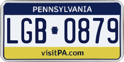 PA license plate LGB0879