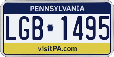 PA license plate LGB1495