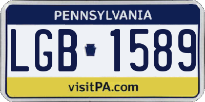 PA license plate LGB1589