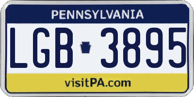 PA license plate LGB3895