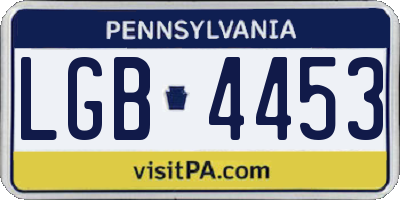 PA license plate LGB4453