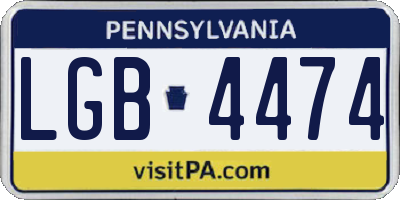 PA license plate LGB4474