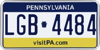 PA license plate LGB4484
