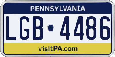 PA license plate LGB4486