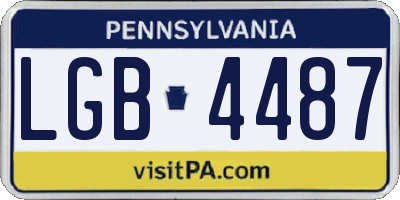 PA license plate LGB4487