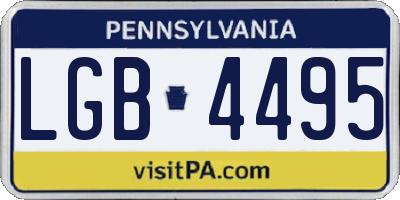 PA license plate LGB4495