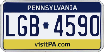 PA license plate LGB4590