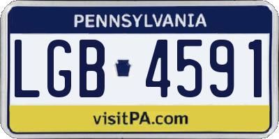 PA license plate LGB4591