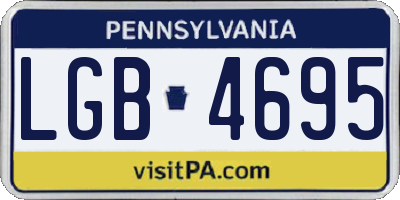 PA license plate LGB4695