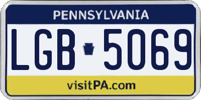 PA license plate LGB5069