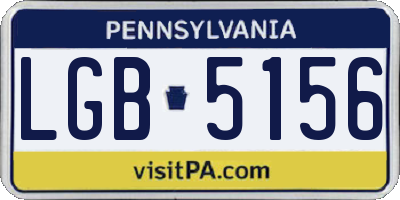 PA license plate LGB5156