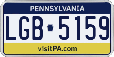 PA license plate LGB5159