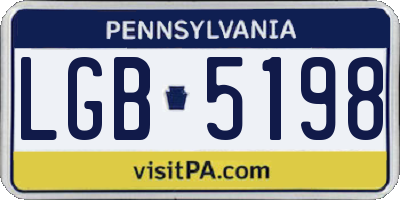 PA license plate LGB5198