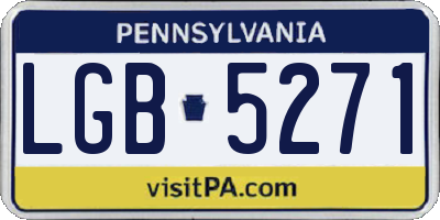 PA license plate LGB5271