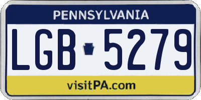 PA license plate LGB5279