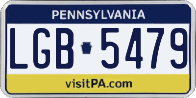 PA license plate LGB5479