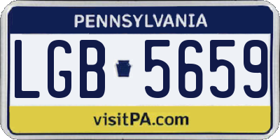 PA license plate LGB5659