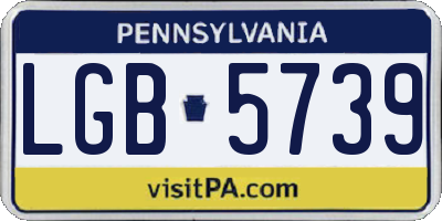 PA license plate LGB5739